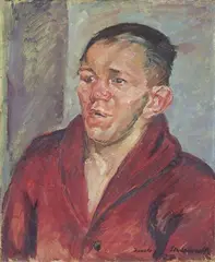 Porträt Paul Samson-Körner by Jacob Steinhardt, 1927, Öl auf Leinwand, sold Jun 2018