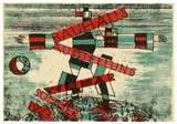 Ludwig Hirschfeld-Mack, Bauhaus Ausstellung Weimar Sommer 1923, 1923, Farblithografie auf leichtem Karton (Postkarte)