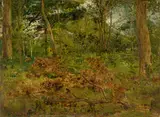 Waldinneres by Karl Buchholz, Öl auf Papier auf Holz, sold Nov 2015