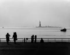 The Statue of Liberty, seen from Manhattan, New York by Andreas Feininger, 1981, Späterer Silbergelatineabzug, sold Nov 2015