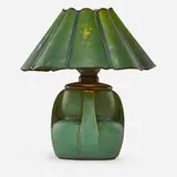 Rare buttressed lamp by William Bryce Mundie for Teco Pottery, sold May 2018