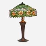Large cherry blossom table lamp by Unique Art Glass & Metal Company, sold May 2018
