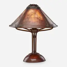 Fine table lamp by attribution Dirk van Erp, sold May 2018