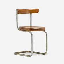 Chair, model B 263 by Mart Stam, 1932, chrome-plated steel, mahogany, sold Oct 2023