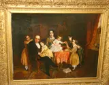 English School 19th century, A family group