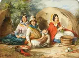 'The Gypsy Tent' by Octavius Oakley, watercolour, sold Jun 2015