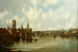 Alfred H. Vickers, Houses of Parliament, oil on canvas