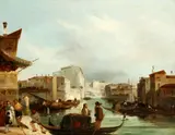 Edward Pritchett, The Grand Canal, oil on panel