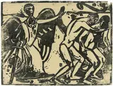 Austreibung aus dem Paradies (groß) by Christian Rohlfs, Um 1917, Holzschnitt auf Papier, sold Jun 2016