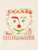 Le Clown by Pablo Picasso, 1968, Farblithographie auf Arches-Velin, sold Nov 2013