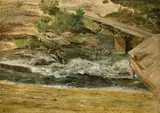 Der Draunfall by Friedrich Loos, 1823, Öl auf Bütten auf Pappe, sold Jun 2015