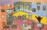 die frau als schöpferin" oder „die neue wohnung by Karl Hermann Trinkaus, Um 1925, Collage, Gouache und Tuschfeder über Bleistift auf Papier, sold Nov 2014