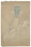 Nach Hokusai by Horst Janssen, 1975, Farbstift und Bleistift auf Papier (Rückseite einer Illustration aus einem Buch), sold Jun 2015