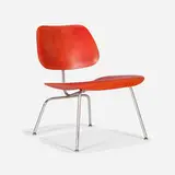LCM by Charles and Ray Eames, 1946, aniline-dyed birch plywood, chrome-plated steel, rubber, sold Oct 2023