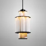Jason Miller, Bauer Chandelier 01, 2019, hand-blown tubular glass, patinated metal