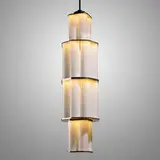 Jason Miller, Bauer Chandelier 02, 2019, hand-blown tubular glass, patinated and chrome-plated metal