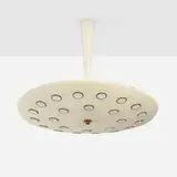 Chandelier by attribution Fontana Arte, c. 1955, painted aluminum, brass, frosted glass, sold Oct 2023