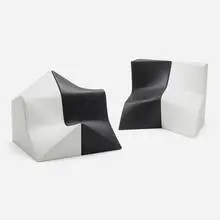 Z-Play stools, set of four by Zaha Hadid, 2002, rotation molded polypropylene, sold Oct 2023