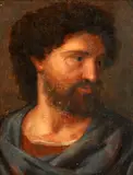 Portrait of a bearded man, probably a fragment of a larger work by Italian School, oil on canvas, sold Jun 2015
