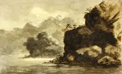 River landscape by William, watercolour,, sold Jun 2015