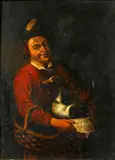 Man with a goose by Dutch School, oil on panel, offered Jun 2015