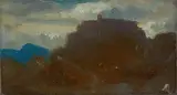 Civitella by Johann Heinrich Schilbach, Öl auf Papier auf Karton, sold Nov 2016