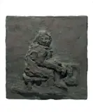 Künstler im Atelier by Oskar Kokoschka, 1964, Bronzerelief mit grünschwarzer Patina, sold Nov 2014