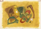 Im gelben Raum by Rolf Cavael, 1950, Öl auf Karton, sold Nov 2015