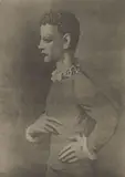Reproduktion des Gemäldes ,Saltimbanque en Profile’, 1905 von Pablo Picasso. Frühe 1920er Jahre by Man Ray, Vintage oder früher Silbergelatineabzug, sold Nov 2013