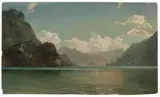 Brienzersee by Carl Hummel, 1865, Öl auf leichtem, braunem Karton, sold May 2014