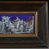 Opferung der Iphigenie. Nach 1757 by Berliner Juwelier, Malerei „en grisaille des Émails“. 6 cm × 12,3 cm (mit Rahmen 13 cm × 19 cm) (2 ⅜ in. × 4 ⅞ in. (mit Rahmen 5 ⅛ in. × 7 , sold Nov 2013