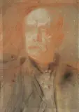 Bildnis Otto Fürst von Bismarck (unvollendet) by Franz von Lenbach, Rötel, Kohle und weiße Kreide auf Pappe, sold Nov 2013