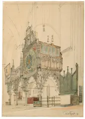 Der Lettner im Dom zu Lübeck by Paul Graeb, 1865, Aquarell und Bleistift auf leichtem Karton, sold Nov 2013