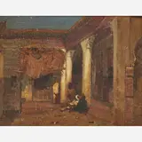 Moorish Café in a Court at Tangiers by Louis Comfort Tiffany, sold May 2018