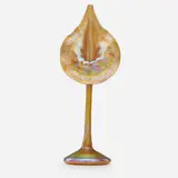 Gold Favrile Jack-in-the-Pulpit vase by Tiffany Studios, sold May 2018