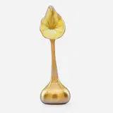 Small gold Favrile Jack-in-the-Pulpit vase by Tiffany Studios, sold May 2018