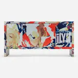 Marilyn cabinet by Mimmo Rotella and Marco Ferreri, 2007, lithographic transfer print on steel, sold Oct 2023