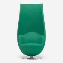 Tulip lounge chair by Marcel Wanders, 2010, cotton upholstery, enameled steel, sold Oct 2023