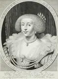 Portrait of Charles I, half-length in an oval by Anthony van Dyck, mezzotint by John Smith, on laid, sold Apr 2015