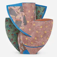 Massive sculptural vase by Andrea Gill, sold May 2018