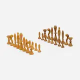 Arthur Elliott, Universum chess set, c. 1958, maple, stained maple