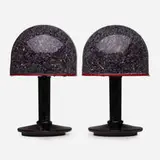 Gae Aulenti, Table lamps, pair, 1989, hand-blown glass with murrine, metal
