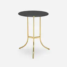 Occasional table by Cedric Hartman, c. 1970, granite, brass, sold Oct 2023