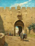 Percy Robert Craft, St Stephen's Gate, Jerusalem, oil on canvas,