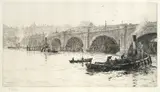 London Bridge by William Lionel Wyllie, etching, sold Apr 2015