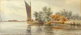 'Horsey Mere' by Stephen John Batchelder, watercolour, offered Apr 2015