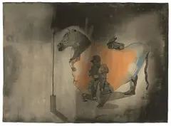Gran Caballo Artista by Jorge Castillo, 1971, Tempera über Tuschfeder auf Velin, sold Oct 2018