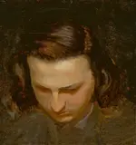 Kopfstudie by Deutsch, um 1850, Öl auf Papier auf Pappe, sold May 2019