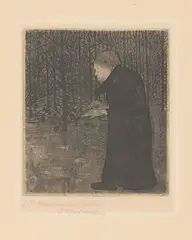 Blinde Frau im Walde by Paula Modersohn-Becker, Um 1900, Aquatinta auf Velin, sold Dec 2018