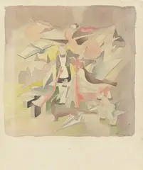 Ohne Titel by Marta Hegemann, 1929, Aquarell über Bleistift auf Velin, sold Jun 2018